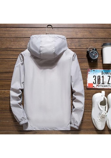Beyaz Rüzgarlık Ceket Fermuar Pat Sıcak Çizilmez Erkek Kadın Seyahat İçin İnce Güneş Koruma Ceket Beyaz Beyaz Rüzgarlık Ceket Fermuar Pat Sıcak Çizilmez Erkek Kadın Seyahat İçin İnce Güneş Koruma Ceket Beyaz