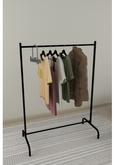 Bofigo Konfeksiyon Askısı Ayaklı Askılık Elbise Askılığı Siyah Diğer