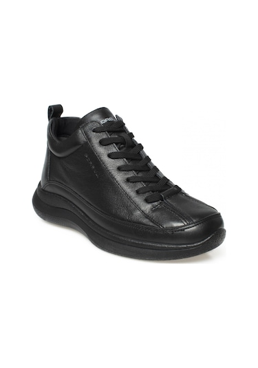Forelli Neva 27954-G Kadın Kışlık Deri Comfort Bot Siyah