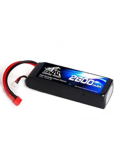Leopard Power 2600 mAh 7.4V 2S 30C Lityum Polimer Lipo Batarya Pil T Plug