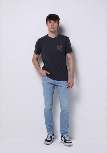 Colins Straight Fit Düşük Bel Düz Paça Erkek İndigo Ecologic Jean Pantolon Cl1074730 Q1.v1 Dn44237 Denim