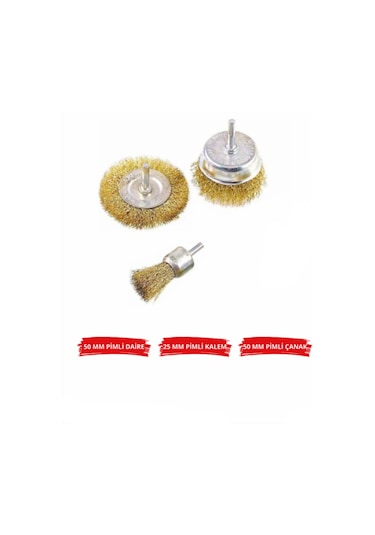 Pimli Fırça Seti 3lü Bilisterli Set D+k+ç Era10110 Eratool