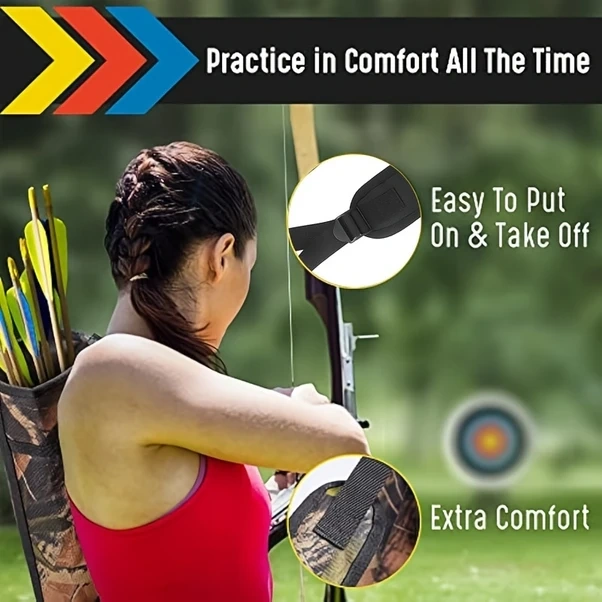 Elmpaly Siyah Yumuşak Askılı Ve Bel Klipsli Ayarlanabilir Ok Yatağı Outdoor Antrenman Siyah