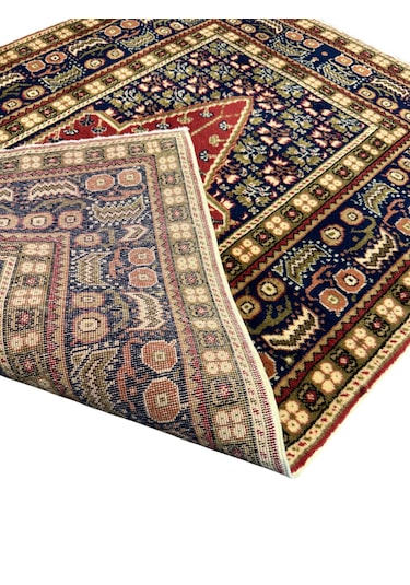 El Dokuma Sıfır Bünyan Halısı Seccade 90x135 Kiremit Yün Namazlık