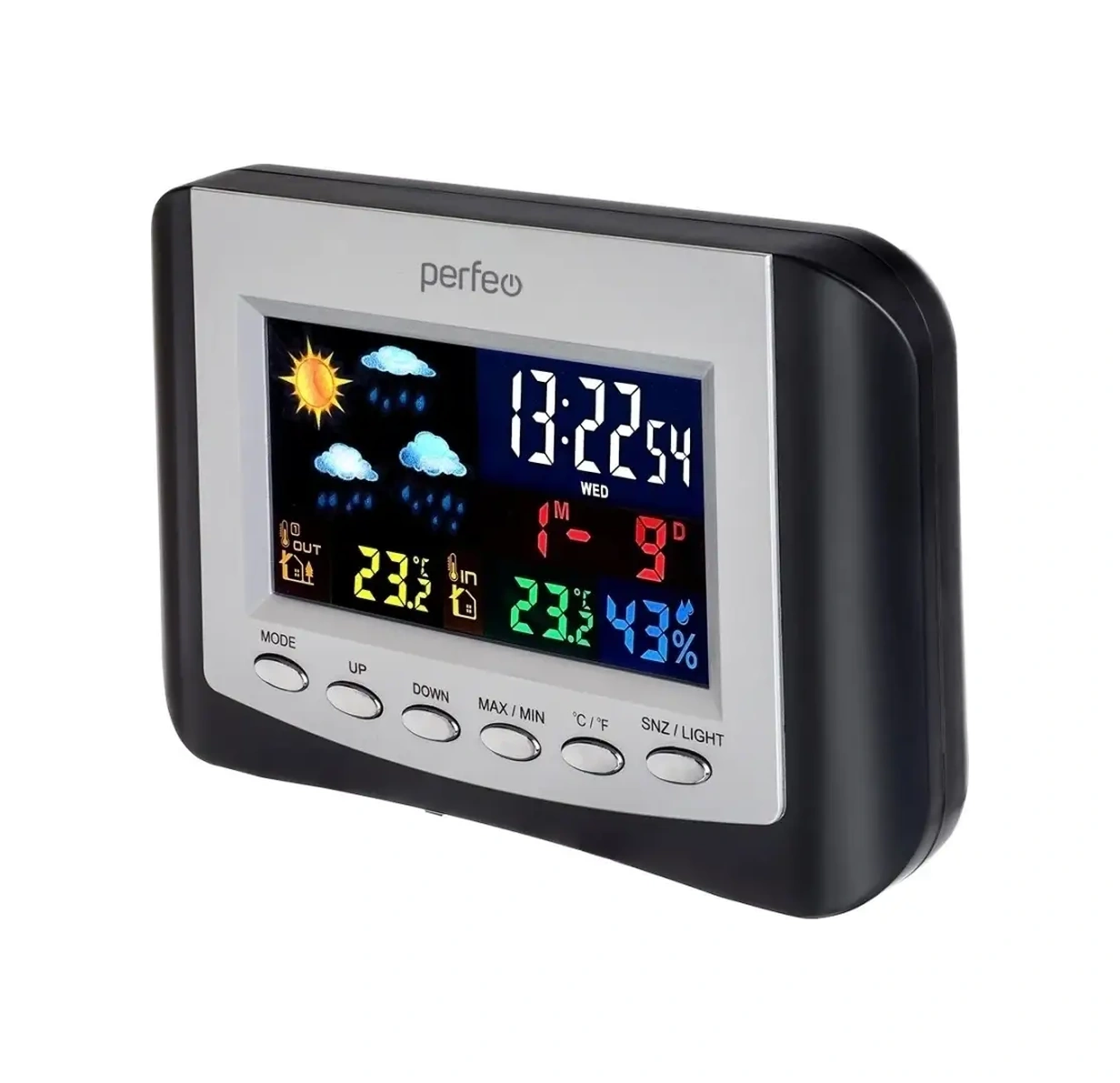 Perfeo Kablosuz Sensörlü Ve Saatli Ev Meteoroloji İstasyonu 57956842