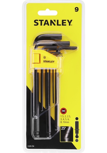 Stanley 0-69-256 Allen Anahtar Takımı 9 Parça Uzun