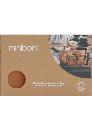 Miniboni Müslin Anne Organizer Çanta Tarçın