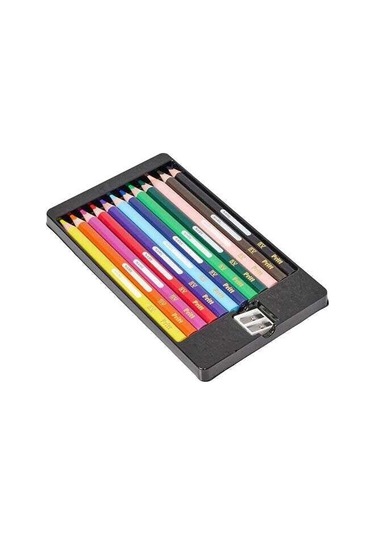 Pritt Kuruboya Kalemi 12 Renk Jumbo Üçgen Çok Renkli