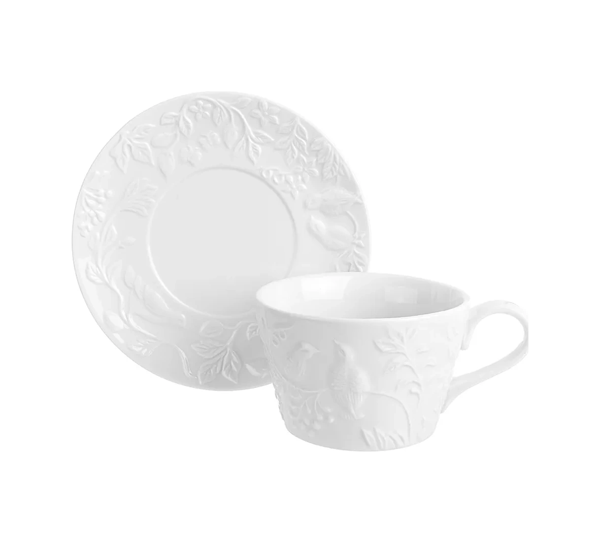 Elan Gallery Çay Takımı "ağaç Dalında Kuşlar", 360 Ml 5677316 Beyaz