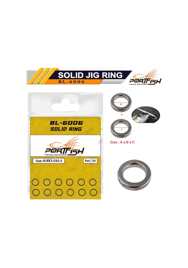 Portfish Bl-6006 Solid Jig Halkası 0.9x3,5x5.5