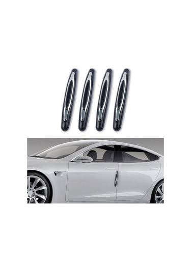 Geeksen Araba Kapısı Çarpma Koruyucu Yumuşak Jeli - Genel Kullanım Siyah, Vuruş Ve Kırıkten Korumak İçin