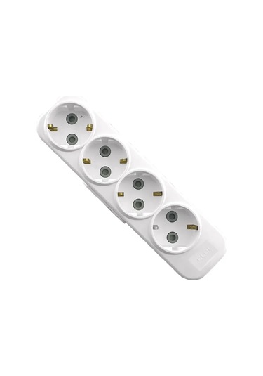 Elbi Myra 4'lü Klemensli Çocuk Korumalı Topraklı Grup Priz 0