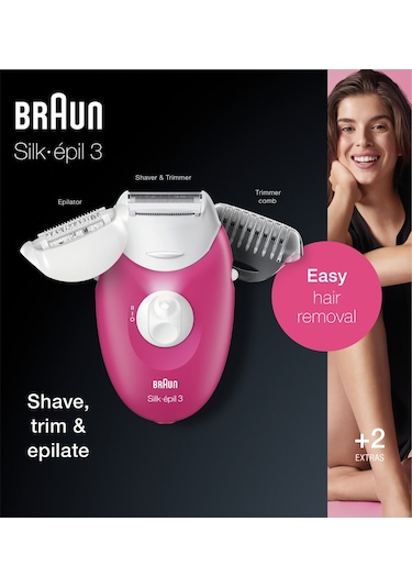 Braun Silk-Epil 3 3410 Kablolu 3 Ek Parçalı Epilatör