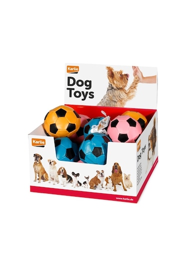 Karlie Neon Lastik Köpek Topu Oyuncağı 10 CM Çok Renkli