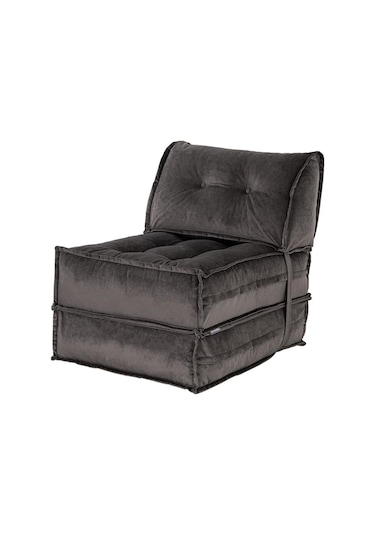 Mocca Tek Kişiliik Katlanır Yatak Uzanma Koltuğu Antrasit