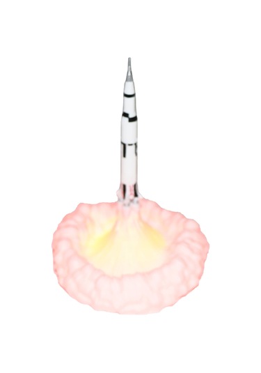 3d Baskı Roket Masa Lambası Komidin Lambası Sıcak Led Beyaz L6165-4 Beyaz