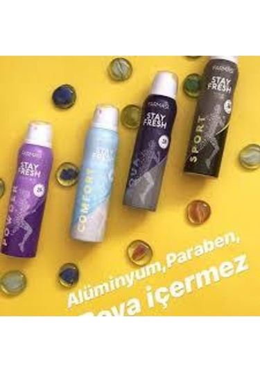 Farmasi Stay Fresh Sprey Deodorant 150 ML x 4