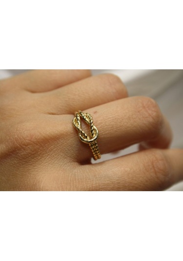 Yenigün Kuyumculuk 14 Ayar Altın Halat Bağlamalı Gündelik Yüzük Yzk23592