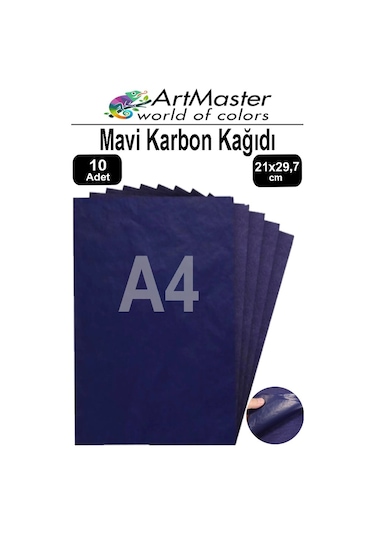 Karbon Kağıdı A4 Mavi 10 Adet 21x29,7 Cm Transfer Kağıdı Kopya Kağıdı Renkli Karbon Kağıdı Ahşap Seramik Metal Cam