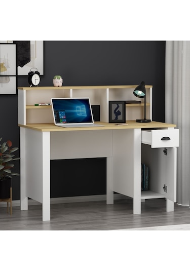 Plus Çalışma Masası Bilgisayar Masası Beyaz / Safirmeşe