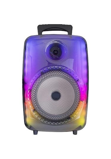 1802 Kablolu Mikrofonlu Rgb Ledli Taşınabilir Bluetooth Hoparlör Parti Speaker