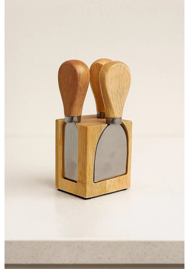 Bambu 4 Lü Peynir Bıçağı Seti Kompakt Ve Şık Tasarım Bambu