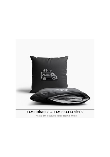Kamp Minderi & Katlanabilir Polar Kamp Battaniyesi - Argeus - Siyah Altın