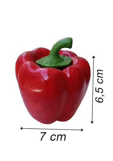 Biber Şeklinde Baharatlık - Çay Portu - Biblo Kırmızı