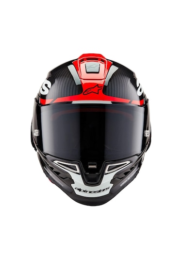 Alpinestars Supertech R10 Carbon Element Spor Motosiklet Kaskı Siyah Kırmızı Beyaz