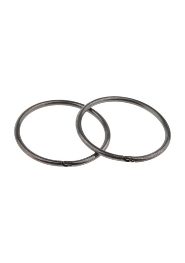 Homyl 10 Adet Bölünmüş Anahtarlık Yüzük Gevşek Siyah-35mm Siyah-35mm