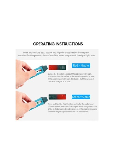 Ebitda Abs Malzeme 5mt Hassasiyet 2 Led Kutup Gösteri -20 80 Çalışma Sıcaklığı 2xaaa Pil Manyetik Alan Test Cihazı