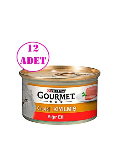 Gourmet Gold Kıyılmış Sığır Etli Kedi Konservesi 85 Gr 12 Ad