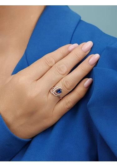 Veronika 925 Ayar Gümüş Altın Kaplama Kuş Tüyü Yüzük 224320321 Altın