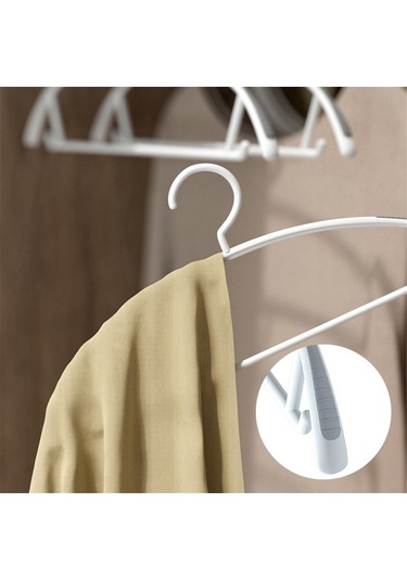 Xiaaokeji Kaymaz Elbise Askısı Dolap Düzenleyici Elbise Askıları Beyaz