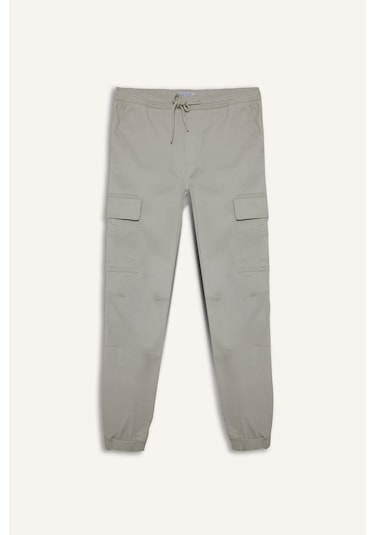 Defacto Regular Fit Beli Bağcıklı Kargo Cepli Jogger Pantolon F4681ax25aubg766 Bej