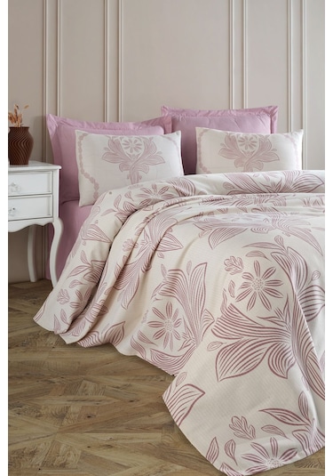 Doğal Pike Baskılı Çift Kişilik Jumbo Gülkurusu Gülkurusu