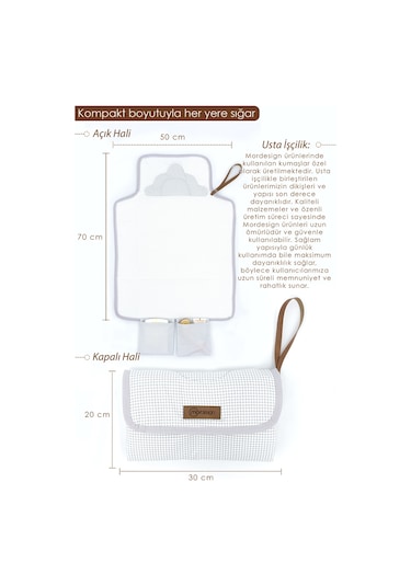 Bebek Çanta Alt Açma Minderi, Alt Değiştirme Pedi, Taşınabilir Bakım Çantası, Clutch Seri, Gri