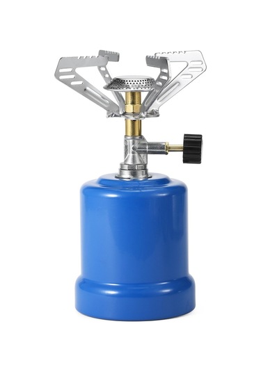 Rüzgar Geçirmez Kamp Sobası Gaz Tankı Soba Taşınabilir Sırt Çantasıyla Seyahat Havada Pişirme Için Ayarlanabilir Brülörlü Propan Soba - Tip: 2 Çok Renkli