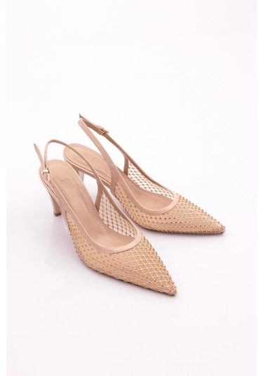 Dgn 830 Kadin Topuklu Ayakkabi Bej