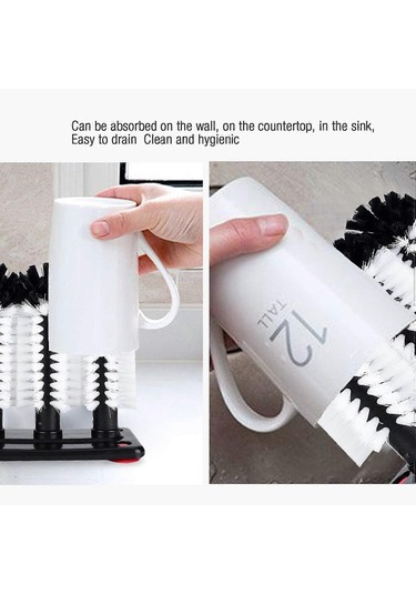 3'lü Vakumlu Cam Temizleme Fırçası Seti