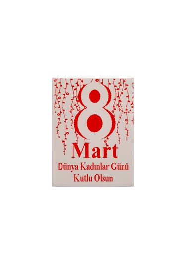 8 Mart Kadınlar Günü Etiketi - 8 Mart Sticker Yapışkanlı 30x40mm