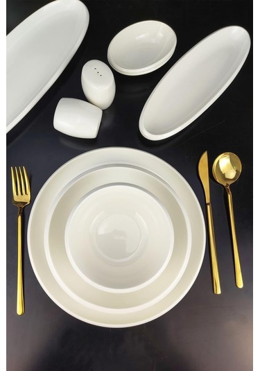 Digithome Freya 35 Parça Porselen Yemek Ve Kahvaltı Takımı Snd-05630 - Snd-05627