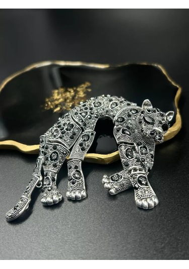 Scarlet Msk Broş Kaplan 214243911 Gri