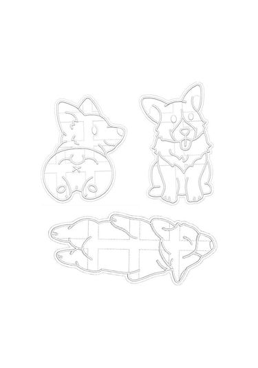 Çizgi Film Karakterli 3 Parçalı Beyaz Plastik Kek Kalıbı Diğer