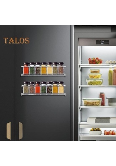 Novahub 2/4 Adet Gümüş Karbon Çelik Duvara Monte Baharat Organizatör Raf Mutfak Dolap Organizatörü Gümüş