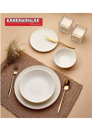 Kahramanlar Katre Platin 12 Kişilik 55 Parça Yemek Takımı