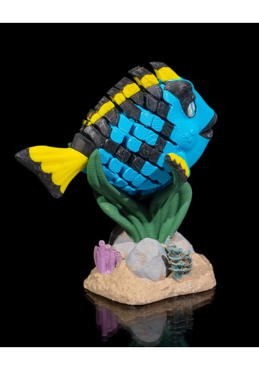 Hareketli Mavi Cerrahbalığı Ve Standı 10x6,5 Cm
