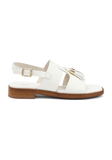 Off Whıte Sandalet Kadın 87p1 Frau London-s Beyaz