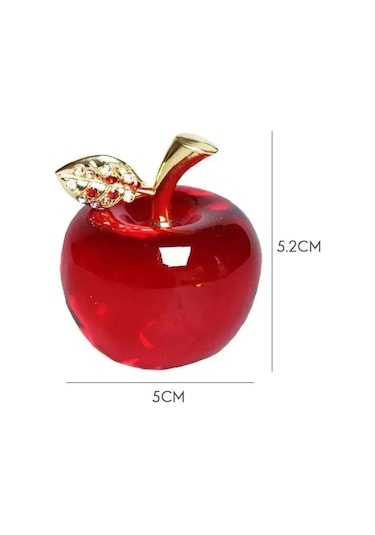 Teltree Parlak Kırmızı Kristal Elma Süsü - 50 Taşlı Noel Dekorasyonu Diğer