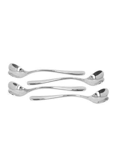 Kangvka 4 Adet Paslanmaz Çelik Kalp Şekilli Kahve Kaşığı - Dayanıklı, El Ağlı Tasarım, Çay Ve Tatlı Karıştırıcı Diğer